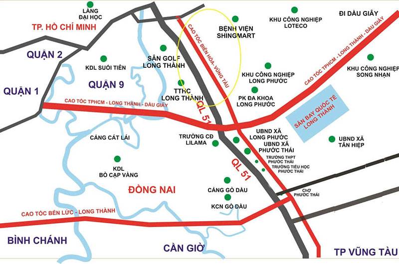 Bản đồ quy hoạch Cao tốc Biên Hòa Vũng Tàu